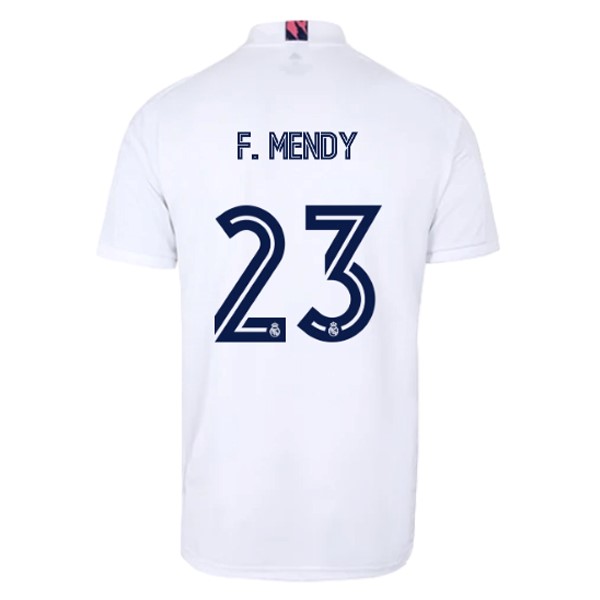 Trikot Real Madrid Heim NO.23 F. Mendy 2020-21 Weiß Fussballtrikots Günstig